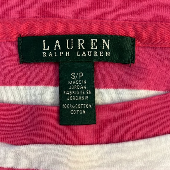LAUREN RALPH LAUREN WOMENS 3/4 SLEEVE TEE. SIZE S/P - Picture 3 of 4